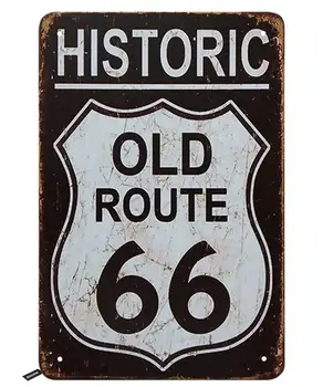 Swono Zgodovinski Stari Route 66 Tin Znak, za Moške in Ženske Letnik Kovinski Tin Znak, Primerni za Dekoracijo Sten Barov, Restavracij