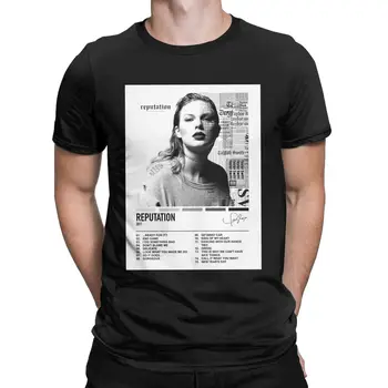 Taylor Swift Ugled Album Plakat moška majica Letnik Tees Kratek Rokav Krog Vratu T-Majice Čistega Bombaža, Plus Velikost Oblačila