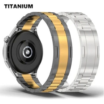 Titanium v Kovinski 22 mm Povezavo Zapestnica za Huawei Watch GT 3 4 pro 42mm ultimate za Samsung Galaxy 45 46mm S3 in Pas za Amazfit 47mm