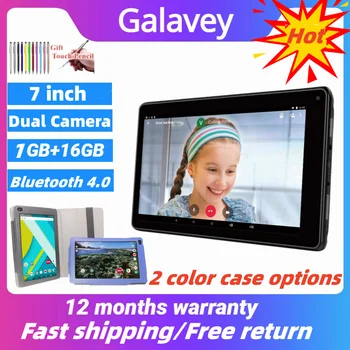 Visoka Zmogljivost 7 Palčni 1GB/16G Otroci Tablete za Otroka, Quad Core, Dual Camera Dotik, IPS Zaslon 1024 x 600 WiFi Bluetooth Android 6