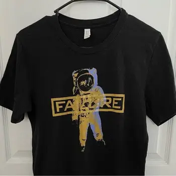 Vtg Neuspeh Band Astronavt Majica trak T shirt je klasični slog, črna tee NH1916