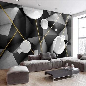 wellyu ozadje po Meri de papel parede Sodobno minimalistično ustvarjalne trdna geometrijske mehurček 3D prostoru, TV, kavč v ozadju stene