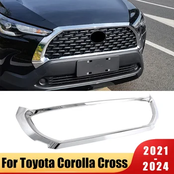 Za Toyota Corolla Križ XG10 2021 2022 2023 2024 Avto Sprednji Odbijač Rešetka Okvir Dekoracijo Nalepke Kritje Dodatki Zunanjost