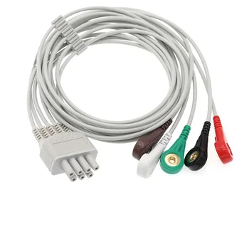 Članica EKG leadwire EKG telemetry kabel s pet-vodi sponke za TEL-100 dinamično telemetry stroj